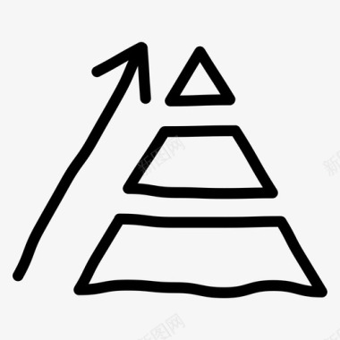 金字塔进化成长图标图标