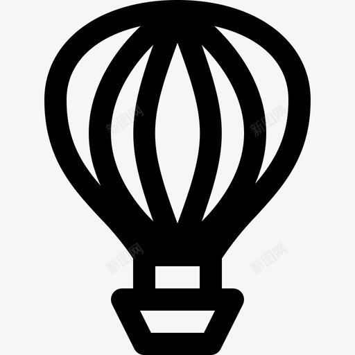 热气球飞行旅行图标svg_新图网 https://ixintu.com 交通线路图标 度假 旅行 热气球 飞行