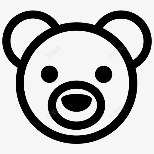 泰迪熊可爱玩具图标svg_新图网 https://ixintu.com 可爱 泰迪熊 玩具