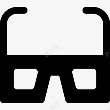立体视觉眼镜3d眼镜浮雕图标图标