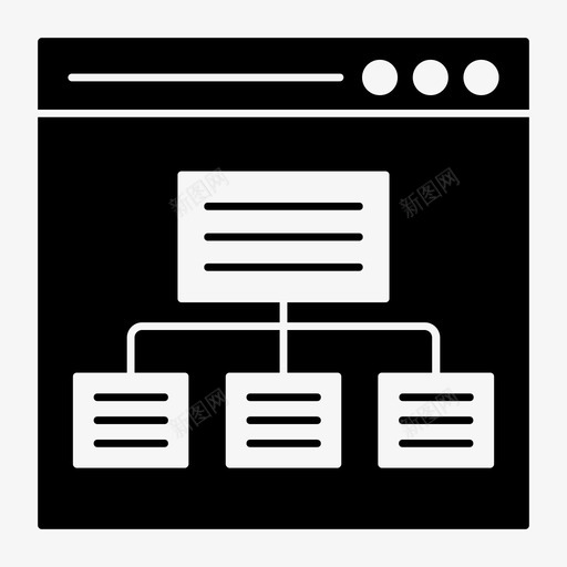 网页浏览器业务图标svg_新图网 https://ixintu.com 业务 业务和办公字形 浏览器 网络 网页 连接