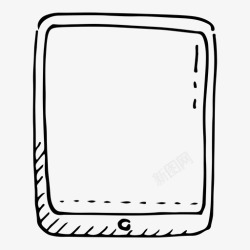 平板涂鸦平板电脑ipad涂鸦设备图标高清图片