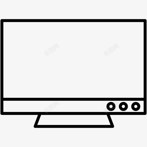 平板显示器电视图标svg_新图网 https://ixintu.com 家用电器 平板 显示器 电视
