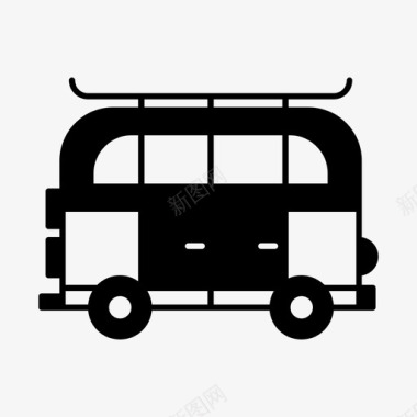 旅游巴士汽车交通工具图标图标