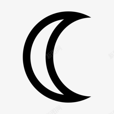 日食椭圆月亮图标图标