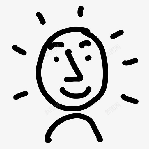 快乐脸手绘图标svg_新图网 https://ixintu.com 人 快乐 手绘 脸 脸和人手绘