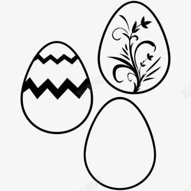 复活节彩蛋艺术装饰图标图标
