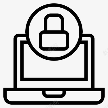 电脑安全锁图标图标