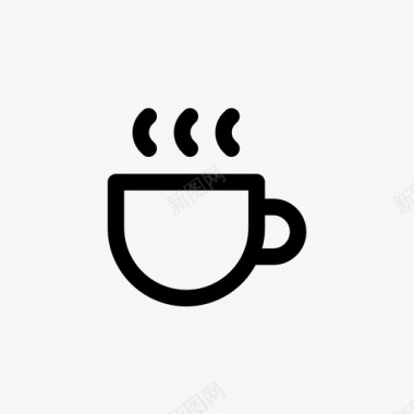咖啡色像素完美线条图标图标