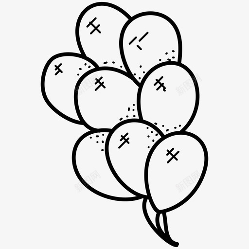 采购产品气球生日气球装饰图标svg_新图网 https://ixintu.com 庆祝和聚会 生日气球 聚会气球 聚会装饰 装饰 采购产品气球