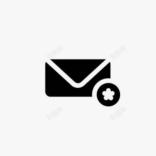 星型消息信封收藏夹图标svg_新图网 https://ixintu.com 信封 收藏夹 星型消息 消息图标填充
