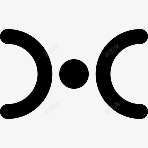 双鱼座的符号形状占星术图标svg_新图网 https://ixintu.com 占星术 双鱼座的符号 形状