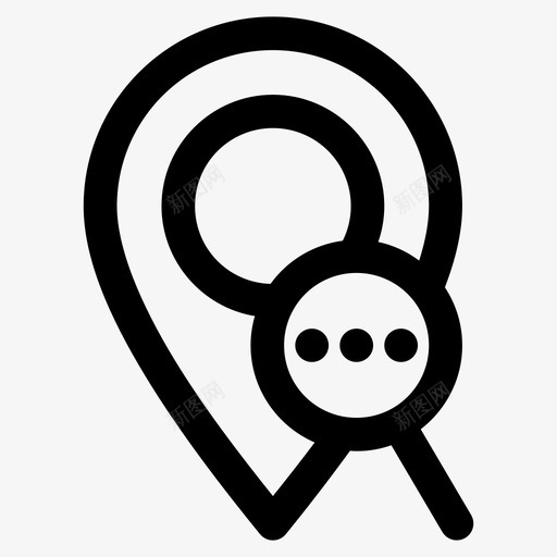 正在进行的地点搜索地图图钉图标svg_新图网 https://ixintu.com 图钉 地图 正在进行的地点搜索 缩放