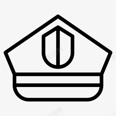 警察帽子职业图标图标