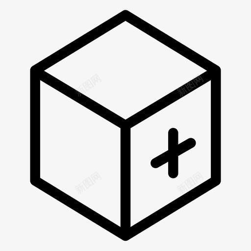 添加块框立方体图标svg_新图网 https://ixintu.com 包 框 添加块 立方体