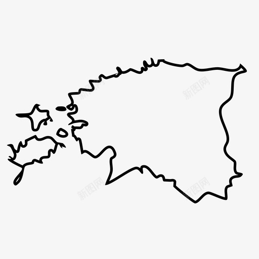 爱沙尼亚西欧国家地图图标svg_新图网 https://ixintu.com 爱沙尼亚 西欧国家地图