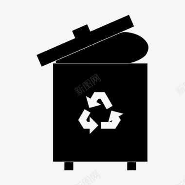 垃圾桶回收清除图标图标