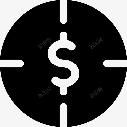 目标货币目标美元图标svg_新图网 https://ixintu.com 商业和金融实体图标 焦点 目标 目标货币 美元