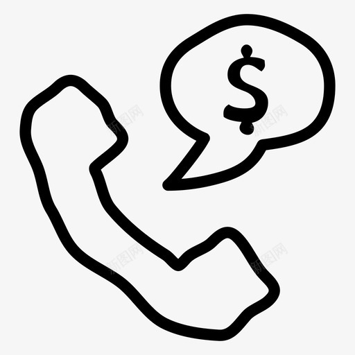商务电话电话手绘图标svg_新图网 https://ixintu.com 商务涂鸦 商务电话 手绘 电话