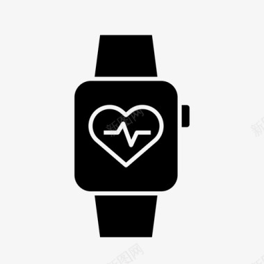 智能手表应用程序健身健身健康图标图标