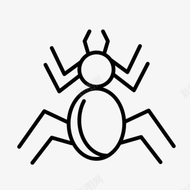 蜘蛛虫子恐怖图标图标
