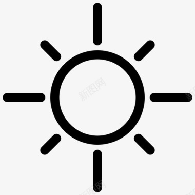 阳光炎热夏日图标图标