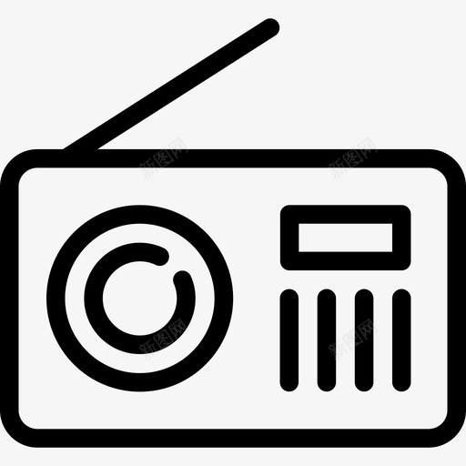 老式收音机技术小玩意图标svg_新图网 https://ixintu.com 小玩意 技术 老式收音机