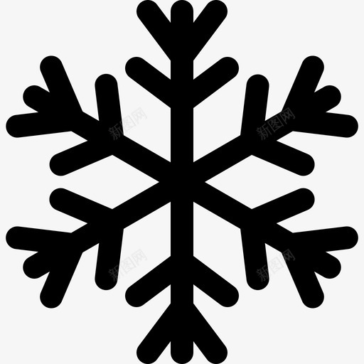 星星树枝雪花案图标svg_新图网 https://ixintu.com 图案 圣诞实心图标 对称 星星树枝雪花 设计 降雪