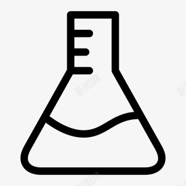 化学烧瓶实验室测量科学图标图标