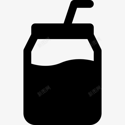 饮料混合新鲜图标svg_新图网 https://ixintu.com 冰沙 吸管 新鲜 梅森罐 混合 饮料 饮料固体图标