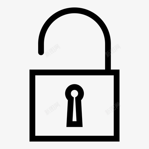 解锁不安全脆弱图标svg_新图网 https://ixintu.com 不安全 脆弱 解锁
