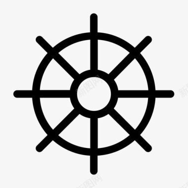 方向盘舵海图标图标