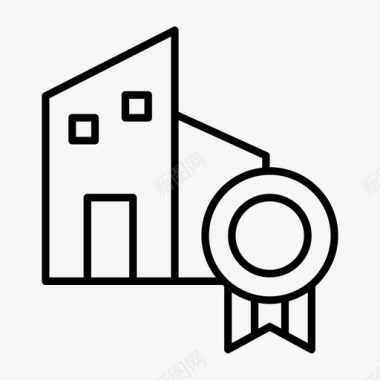 建筑奖励徽章图标图标