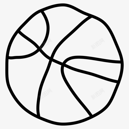 篮球运动手绘图标svg_新图网 https://ixintu.com 体育涂鸦 手绘 篮球 运动
