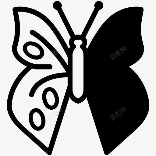 蝴蝶美丽迷人图标svg_新图网 https://ixintu.com 昆虫 美丽 蝴蝶 迷人
