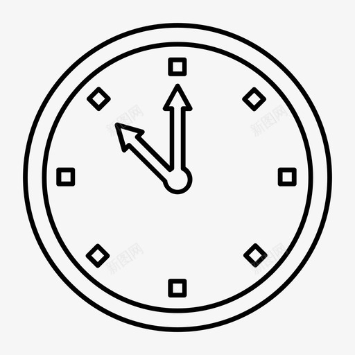 时间业务时钟图标svg_新图网 https://ixintu.com 业务 商务和办公线图标 墙 手表 时钟 时间