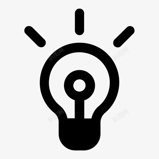 灯泡创造力想法图标svg_新图网 https://ixintu.com 创新 创造力 想法 灯泡