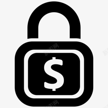 安全支付锁钱图标图标