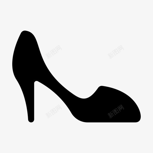 高跟鞋日常用品电子商务图标svg_新图网 https://ixintu.com ootd 套装 女士 日常用品 电子商务 高跟鞋