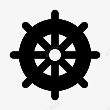 航海船长舵手图标图标