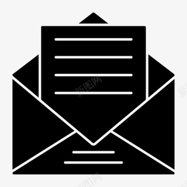 电子邮件业务信函图标图标