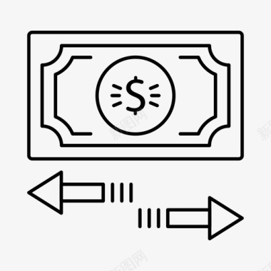 汇款兑换货币图标图标