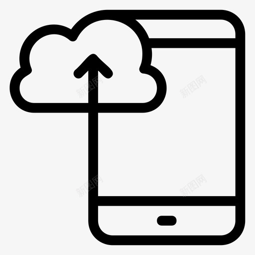 移动云开发图标svg_新图网 https://ixintu.com 上传 云 开发 开发用户界面线图标 手机 移动 网页设计