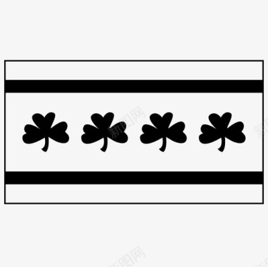 芝加哥爱尔兰国旗圣帕特里克日圣帕迪日图标图标