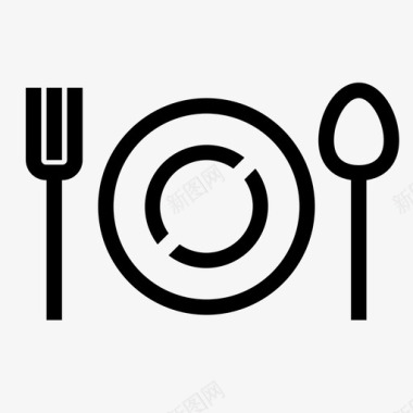 餐桌设置晚餐食物图标图标