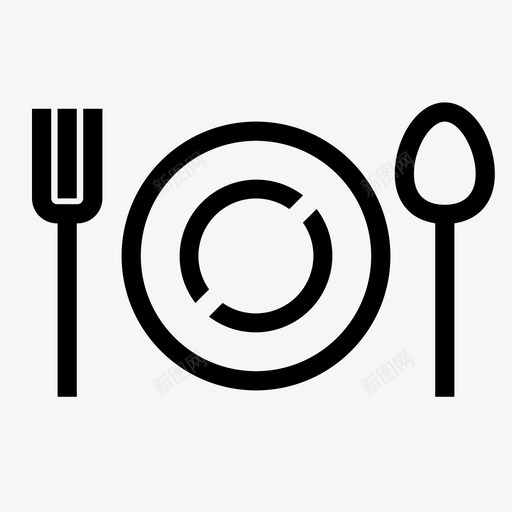 餐桌设置晚餐食物图标svg_新图网 https://ixintu.com 地点设置 晚餐 烹饪 食物 餐桌设置