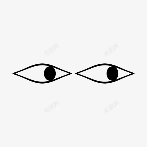 眼睛视野视觉图标svg_新图网 https://ixintu.com 眼睛 视觉 视野