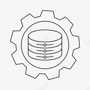 数据库配置大数据齿轮图标图标