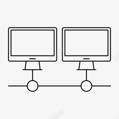 网络计算机数据库图标图标