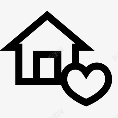 爱家心房子图标图标